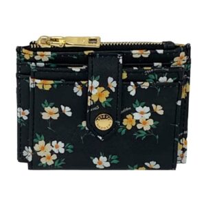 steve madden hayden wallet black yellow floral one size