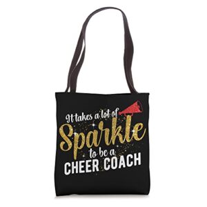 to be a cheer coach cheerleader coach tote bag
