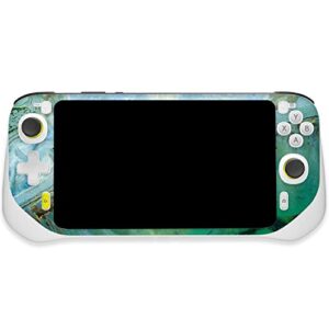 mightyskins skin compatible with logitech g cloud gaming handheld – green shell | protective, durable, and unique vinyl decal wrap cover | easy to apply, remove, and change styles | made in the usa