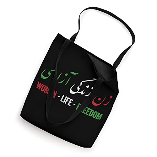 Women Life Freedom, Zan Zendegi Azadi, Flag of Iran, dark Tote Bag