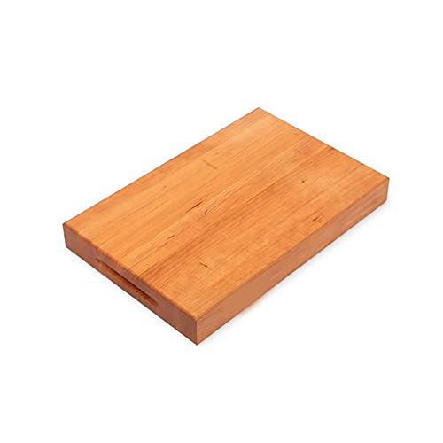 Cutting Boards 2-1/4" Thick, Wood Edge Grain Reversible Cutting Board, 20 Inches x 15 Inches x 1.5 Inches, Cutting Boards Wood Color Cherry, Cherry Wood