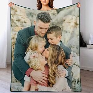 custom personalized blanket with photo & name – personalized picture collage blanket soft using my own photos custom gifts for dad, mom, family, friends, couples