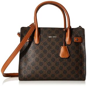 Nine West Bettina Satchel Brown Logo One Size