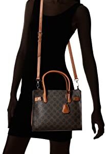 Nine West Bettina Satchel Brown Logo One Size