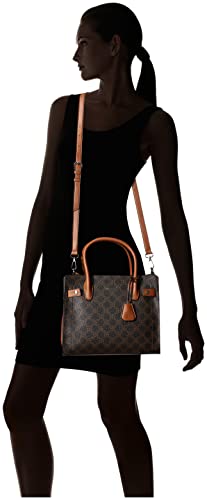 Nine West Bettina Satchel Brown Logo One Size