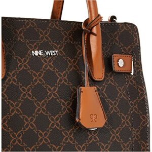 Nine West Bettina Satchel Brown Logo One Size