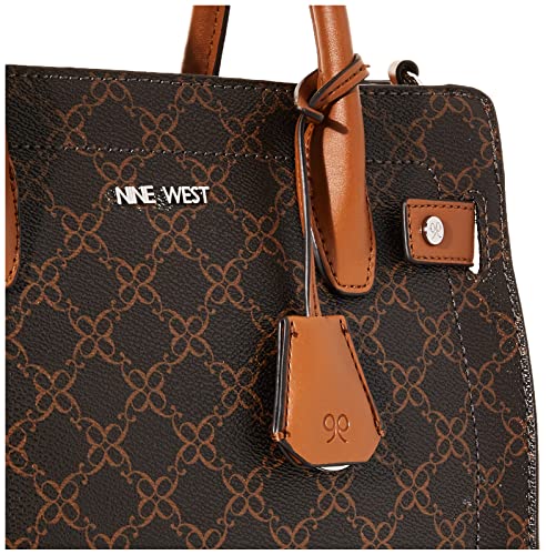 Nine West Bettina Satchel Brown Logo One Size