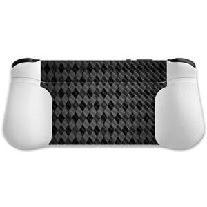 MightySkins Carbon Fiber Skin Compatible with Logitech G Cloud Gaming Handheld - Black Argyle | Protective, Durable Textured Carbon Fiber Finish | Easy to Apply | Made in The USA