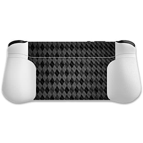 MightySkins Carbon Fiber Skin Compatible with Logitech G Cloud Gaming Handheld - Black Argyle | Protective, Durable Textured Carbon Fiber Finish | Easy to Apply | Made in The USA