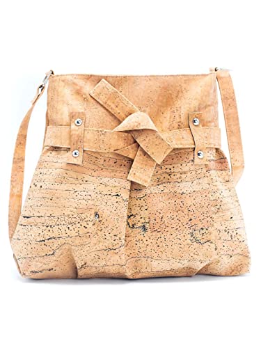 Handmade Vegan Portuguese Cork Purse Bucket Crossbody Bag for Woman