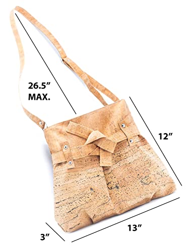 Handmade Vegan Portuguese Cork Purse Bucket Crossbody Bag for Woman