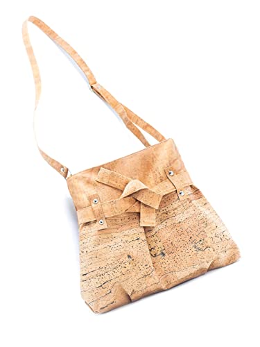 Handmade Vegan Portuguese Cork Purse Bucket Crossbody Bag for Woman