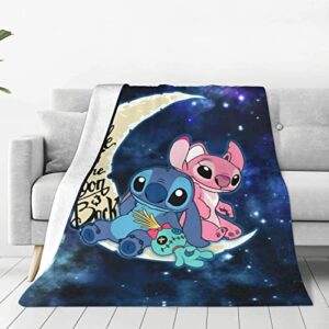 texpxv cute cartoon throw blanket for adults kid 3d printed fuzzy cozy microfiber plush lightweight fleece blanket all season for home couch bed and sofa gifts 40″x50″
