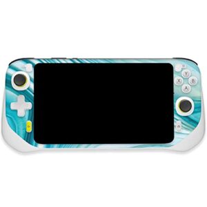 mightyskins skin compatible with logitech g cloud gaming handheld – aquamarine quartz | protective, durable, and unique vinyl decal wrap cover | easy to apply | made in the usa