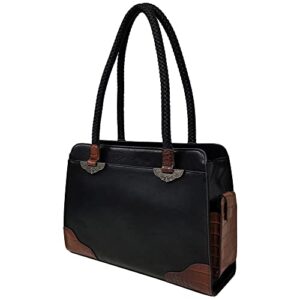 Bueno of California Bueno Mixed Media Satchel, Black