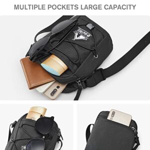 G4Free Small Crossbody Bag RFID Side Shoulder Cell Phone Bag Mini Wallet Purse For Men, Women(Black)