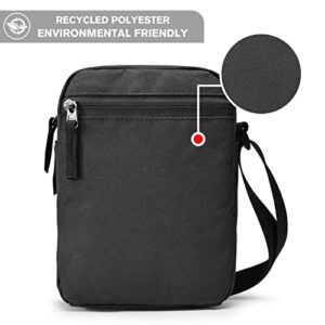 G4Free Small Crossbody Bag RFID Side Shoulder Cell Phone Bag Mini Wallet Purse For Men, Women(Black)