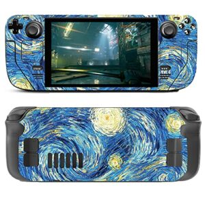 veuenns full set games decal skin for steam deck console handheld gaming pc,specially designed vinyl applique skin to full steam deck coverage,provides protection and improves the feel of the trackpad