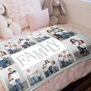 Sycamo Custom Blanket with Photos Personalized Blankets Customized Blankets with Photos Gifts for Family Dad Mom Son Daughter Photo Blanket Gifts