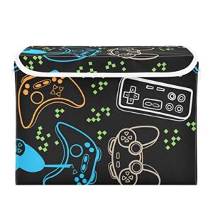 innewgogo joysticks video game storage bins with lids for organizing large collapsible storage bins with handles oxford cloth storage cube box for car