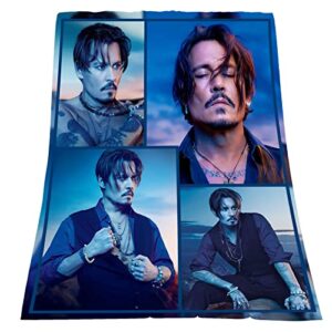 yavith johnny depp blanket throws,johnny depp posters,johnny depp merchandise gifts for women 50×40 in