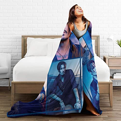 YAVITH Johnny Depp Blanket Throws,Johnny Depp Posters,Johnny Depp Merchandise Gifts for Women 50x40 in