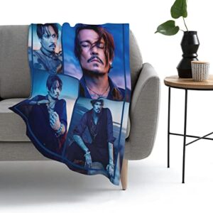 YAVITH Johnny Depp Blanket Throws,Johnny Depp Posters,Johnny Depp Merchandise Gifts for Women 50x40 in