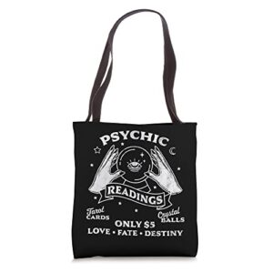 fortune teller psychic readings tarot crystal ball vintage tote bag