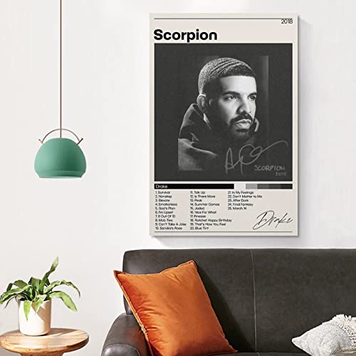 Drake Poster Scorpion Album Music Canvas Art Poster And Wall Art Modern Family Bedroom Office Dorm Decor Gift 12x18inch(30x45cm)