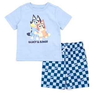 bluey bingo toddler boys t-shirt and shorts outfit set 4t