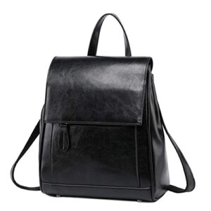 womens backpack purse soft leather antitheft rucksack ladies versatile shoulder bag daypack travel office bag black