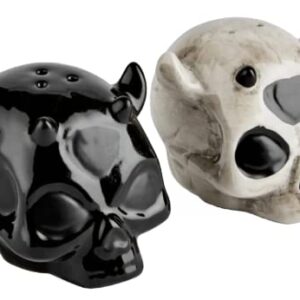 Killstar Ashmedai Salt & Pepper Shakers Skull Devil Horns Goth Spooky