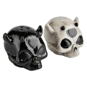 Killstar Ashmedai Salt & Pepper Shakers Skull Devil Horns Goth Spooky