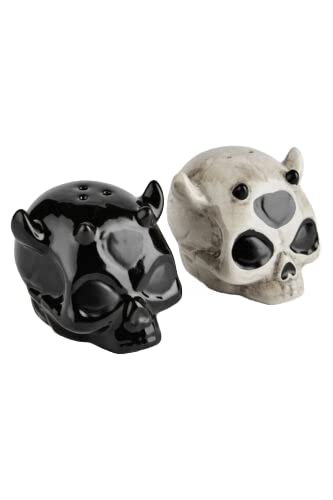 Killstar Ashmedai Salt & Pepper Shakers Skull Devil Horns Goth Spooky