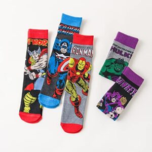 ALAHEIJQ Marvel Funny Crew Socks 5 Pack, Cartoon Crazy Superhero Character Socks for Men,US Size 9-11