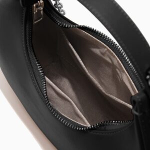 Shoulder Bag Crescent Handbag, Leather Armpit Bag, Shoulder Bag For Women Vintage Bag, Business Bag Leisure Bag (Black)