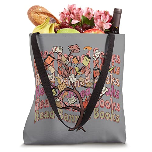 Retro Read Banned Books Librarian Freedom Reader Nerd Gifts Tote Bag