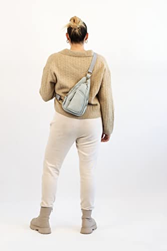 Antik Kraft - The Tasha Soft Vegan Leather Crossbody Sling Backpack Purse for Women - Tan