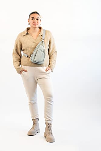 Antik Kraft - The Tasha Soft Vegan Leather Crossbody Sling Backpack Purse for Women - Tan