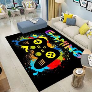 Carpet Boys Gaming Gamer Rug Gamepad Living Room Mat Gamer Bedroom Controller Rug Boys Non-Slip Doormat (Multicolor,120x160cm47x63in)