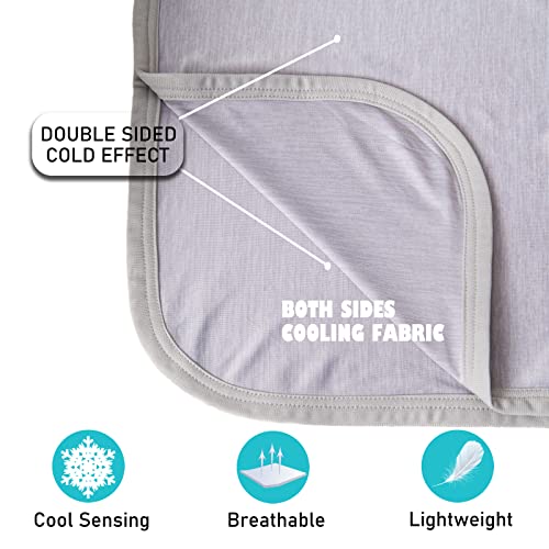 NEWCOSPLAY Cooling Blanket for Hot Sleepers Lightweight Breathable Summer Blanket Double Sided Cold Effect Transfer Heat to Keep Cool for Night Sweat (Gray, Twin(60"x80"))