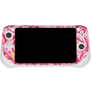 MightySkins Glossy Glitter Skin Compatible with Logitech G Cloud Gaming Handheld - Super Pink Roses | Protective, Durable High-Gloss Glitter Finish | Easy to Apply | Made in The USA