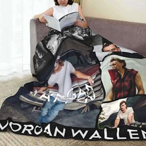Orabo Ultra-Soft Blanket Singer Blanket Flannel Blanket Portable Throw Blanket for Living Room Couch Sofa Car 50''X40'' 60''X50'', Black6