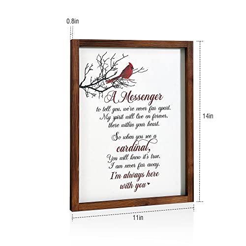 WOODEXPE Sympathy Gift Wood Memorial Plaque Memorial Gift for Loss of Loved One - A Messenger 14 X 11 Inches