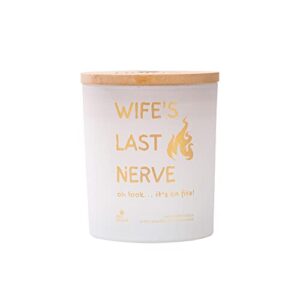 funny lavender vanilla soy wax candles – candle gift for women (wife’s last nerve)