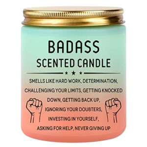 soglim scented candles – inspirational gifts, boss lady gifts for women – congratulation gifts for badass women men – encouragement gifts – badass women gifts, new job, promotion, proud of you gifts
