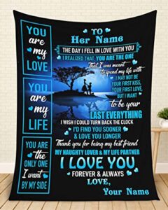 personalized blanket for wife – fiancee – girlfriend blanket, the day i fell in love with you blanket on valentine’s day, birthday, christmas