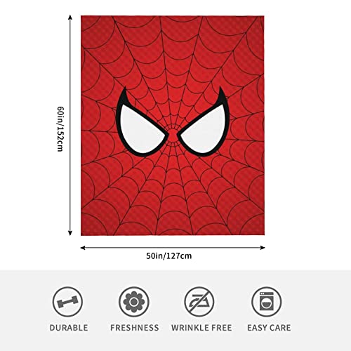 Superhero Spider Throw Blanket 60x50 Inches Soft Plush Blanket for Couch Car Bed