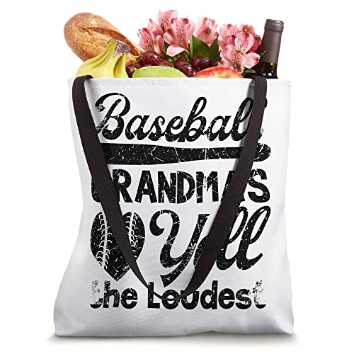 Baseball Grandmas Yell The Loudest Funny Grandmother Tote Bag