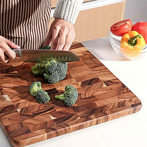 GINHA Chopping Board Set Large Square Cutting Board, End-Grain Cuts, All-Wood Cutting Board, Breadboard Sushi Plate, Non-Stick and Durable Kitchen Tools (Size : Small)